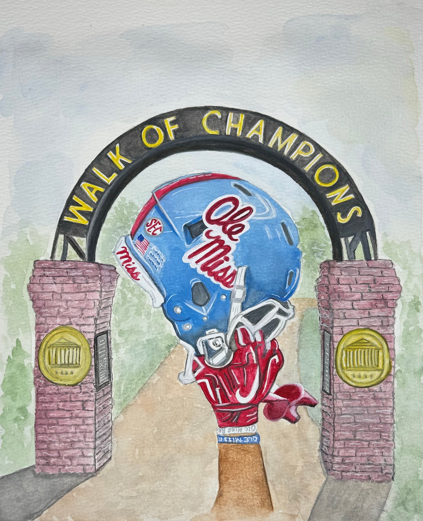 "Champions Rising" Signed Watercolor Print by Mickie West