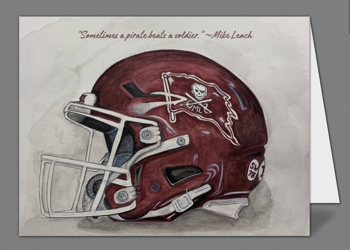 "Mike Leach Commemorative Helmet" Notecards