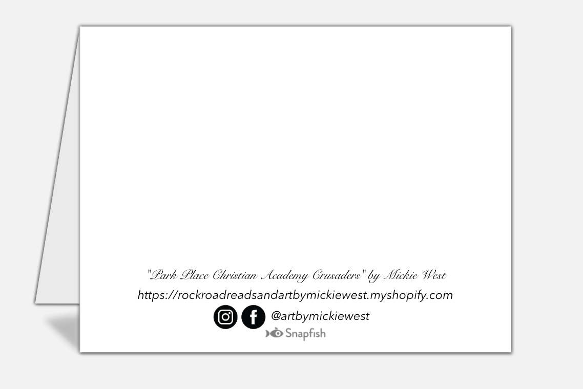 "Park Place Academy Crusaders" Notecards PRE-ORDER