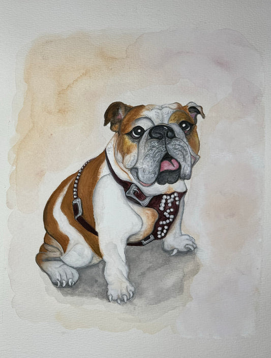 “Bully ‘24” signed watercolor print by Mickie West