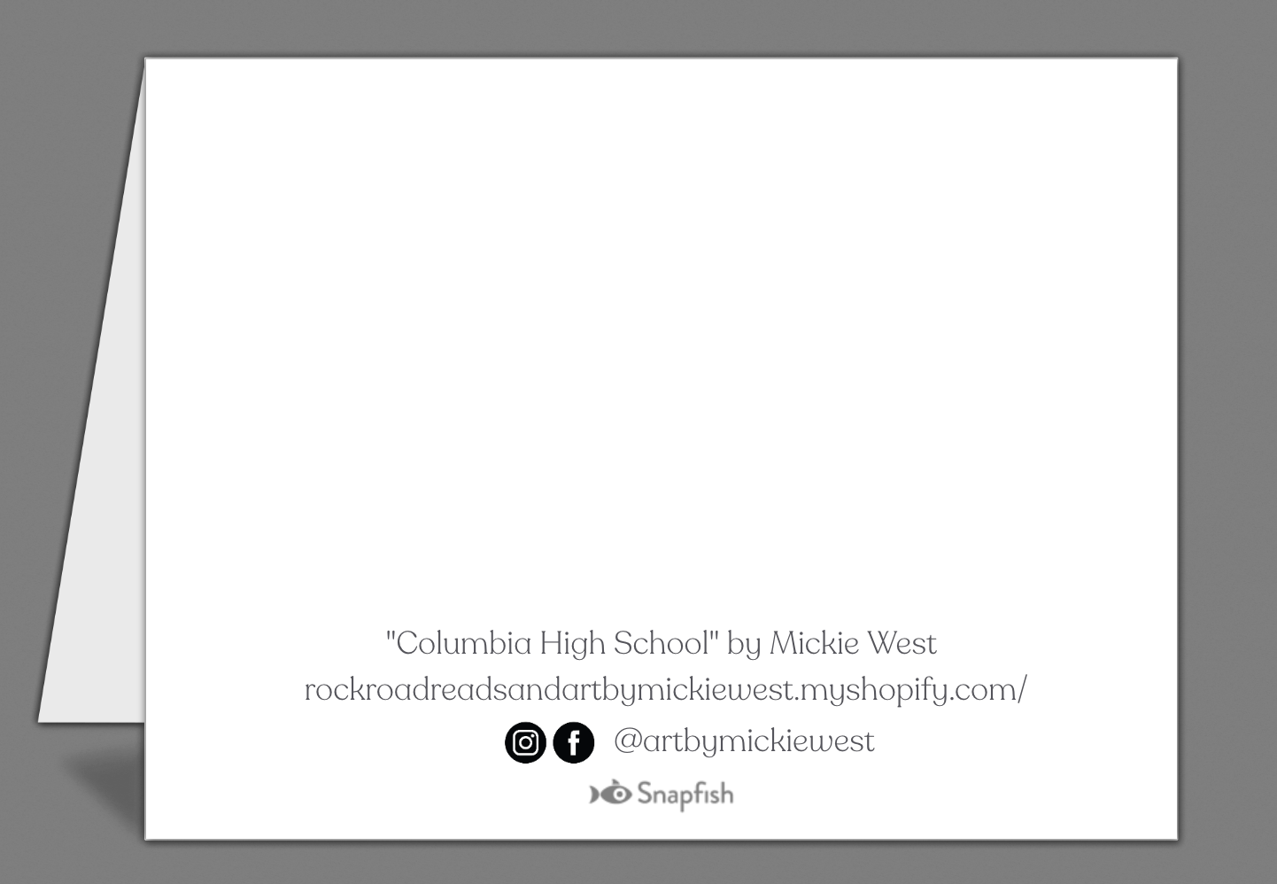 "Columbia High School" Notecards by Mickie West