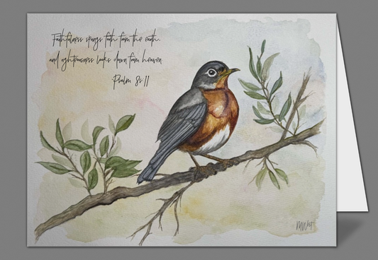 "Spring's First Robin" Notecards