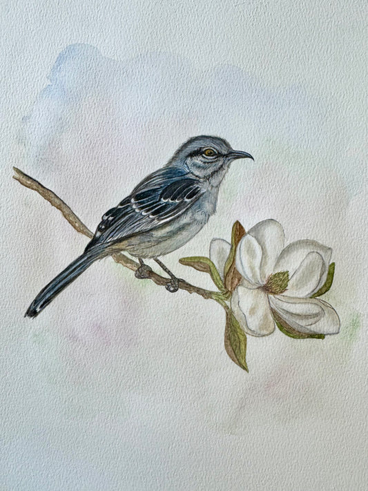 "Songbird of the South" Signed Watercolor Print by Mickie West